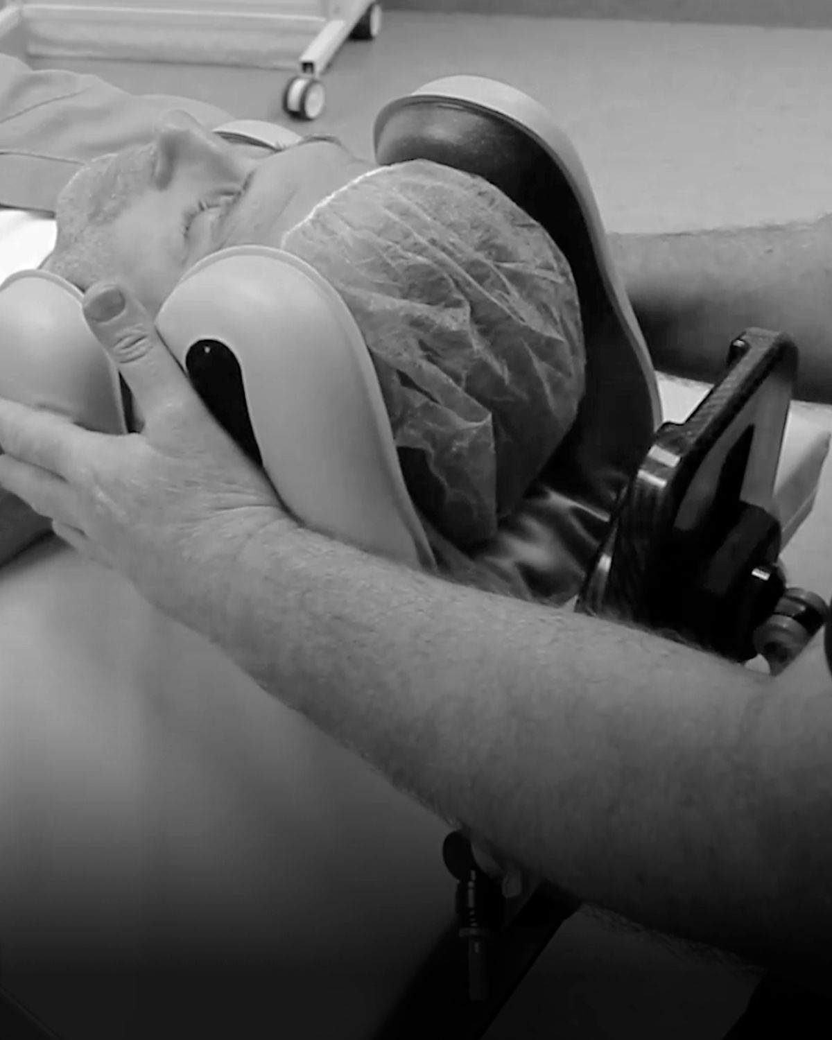 A solid field of medium gray.